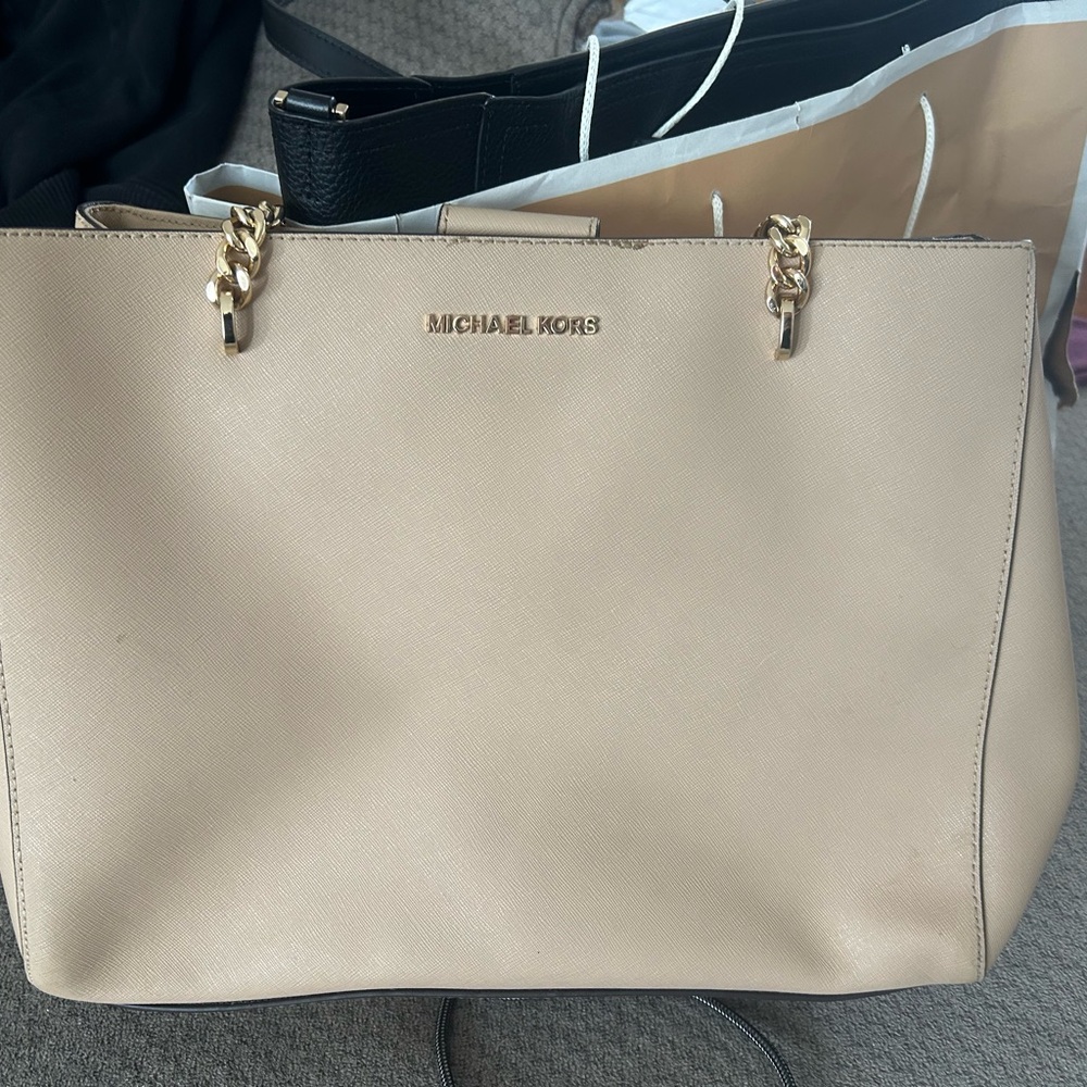 Michael Kors Cream Tote Bag